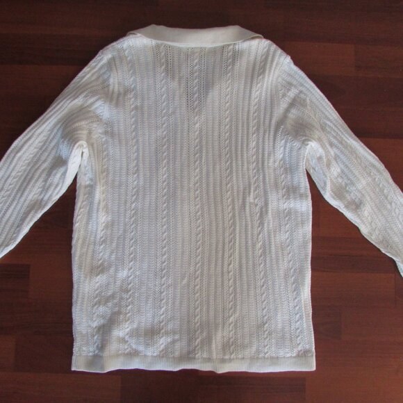 Charter Club Lacey Knit Polo Sweater - Sz L - NEW - Picture 7 of 8